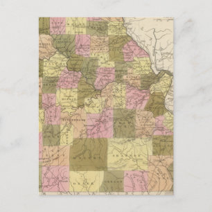 New Map Of Missouri 2 Postcard