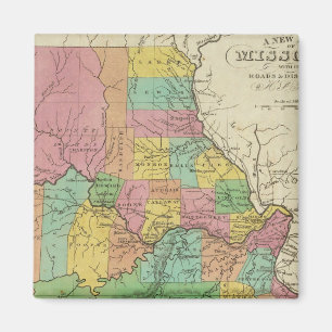 New Map Of Missouri Magnet