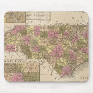New Map Of North Carolina Mouse Pad