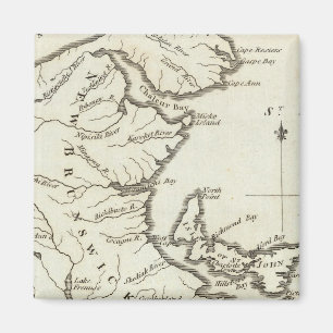 New Map of Nova Scotia, New Brunswick Magnet