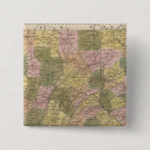 New Map Of Pennsylvania 15 Cm Square Badge