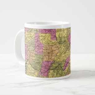 New Map Of Pennsylvania 2 Large Coffee Mug