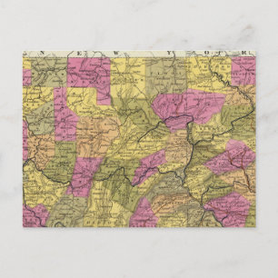 New Map Of Pennsylvania 2 Postcard