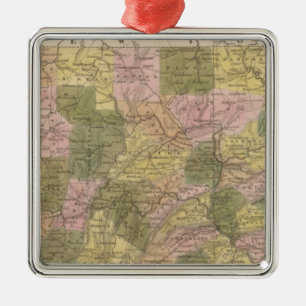 New Map Of Pennsylvania Metal Tree Decoration