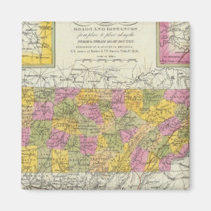 New Map Of Tennessee Magnet