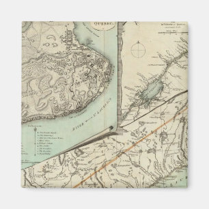 New Map Of The Province of Quebec Magnet