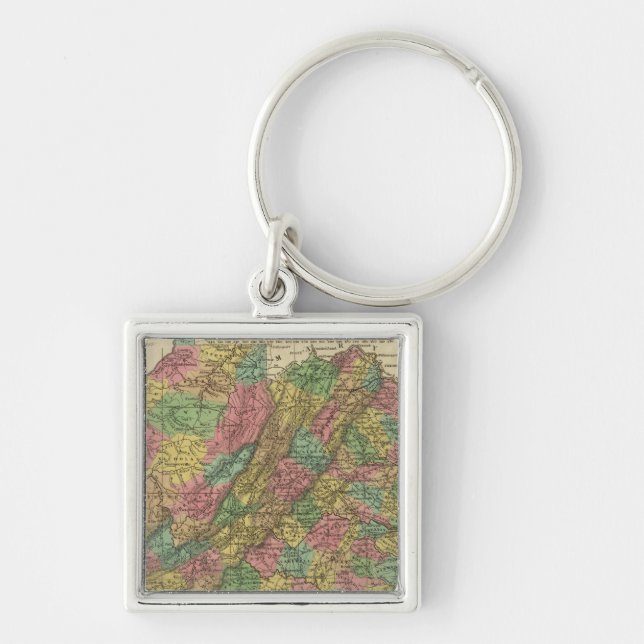New Map Of Virginia 2 Key Ring (Front)