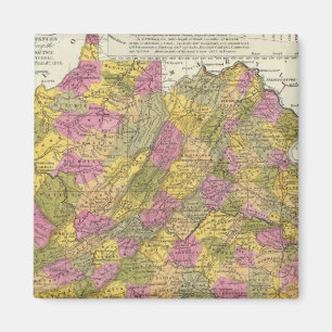 New Map Of Virginia Magnet