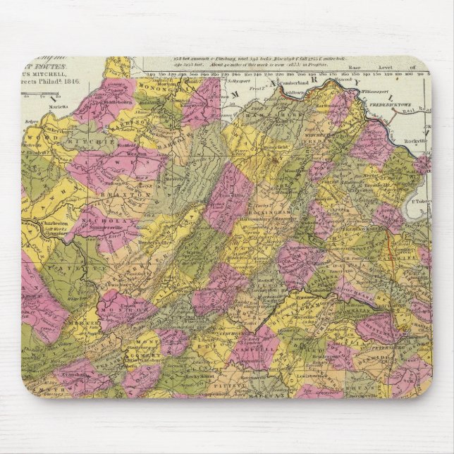 New Map Of Virginia Mouse Pad (Front)