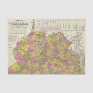 New Map Of Virginia Tissue Paper