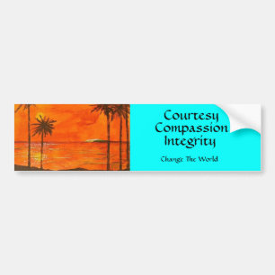 NEW Marene Originals Art Design - Change The World Bumper Sticker