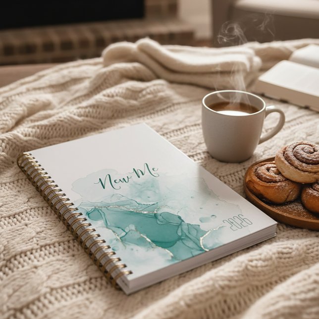 New Me Undated Self Care Planner Journal (Lifestyle preview of the New Me undated self care planner)