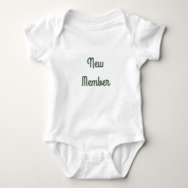 New Member Baby Clothes Bodysuit (Front)