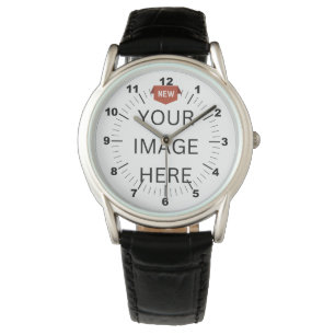 NEW! Men's Crown Protector Black Leather Watch