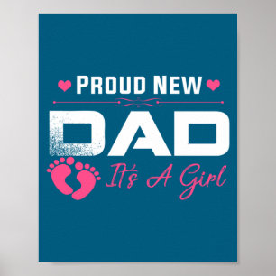 New Mens Proud Dad Promoted Daddy Poster