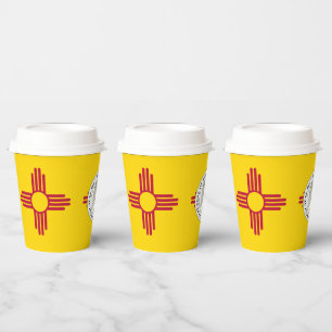 New Mexican Flag & Seal, Flag of New Mexico Paper Cups