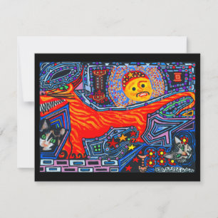 New Mexican Spanish Tasmanian Devil Dog and Cats Holiday Card