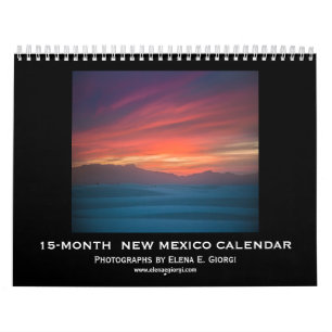 New Mexico 15-month calendar, 2019-2020 Calendar