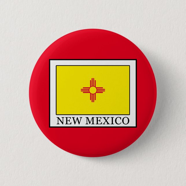 New Mexico 6 Cm Round Badge (Front)