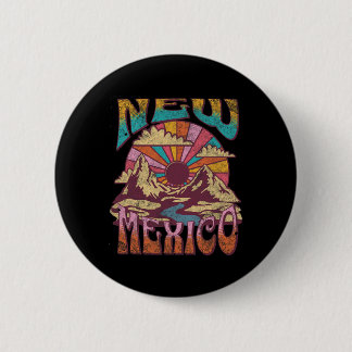 New Mexico 6 Cm Round Badge
