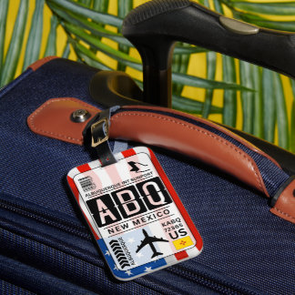New Mexico ABQ Airport Code Luggage Tag
