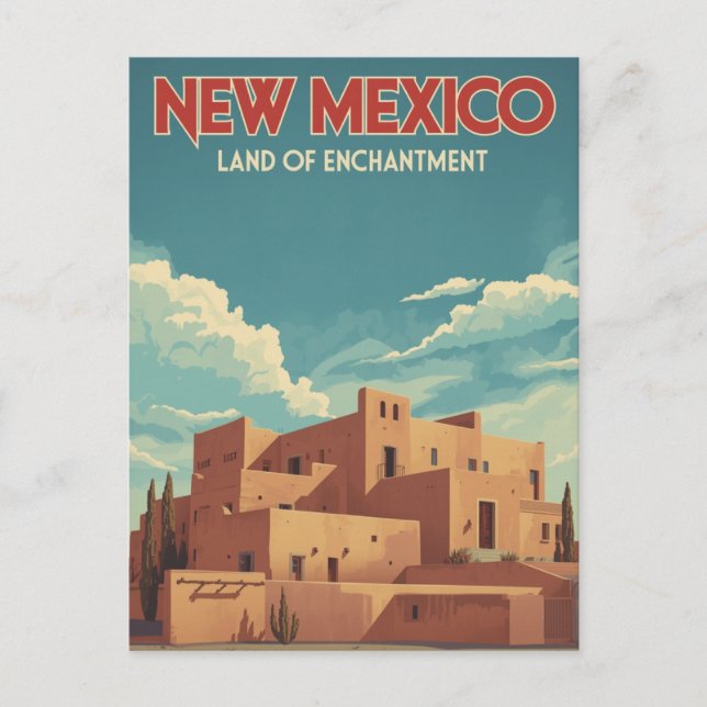 New Mexico Adobe Landscape Postcard (Front)