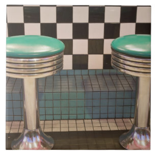 New Mexico, Albuquerque. The 66 Diner along Ceramic Tile