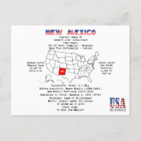New Mexico American state on a map and useful info