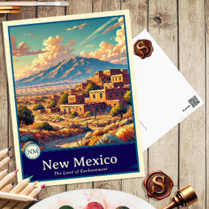 New Mexico Anime Style Cel Shaded Postcard