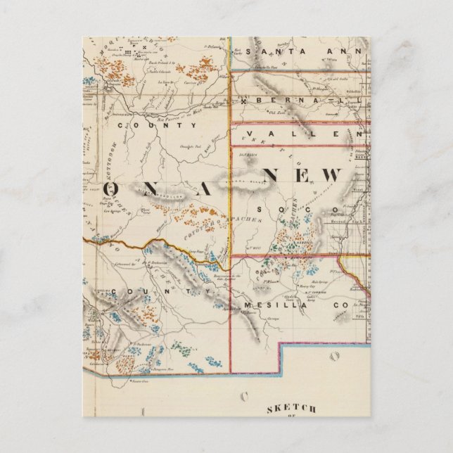 New Mexico, Arizona Postcard (Front)