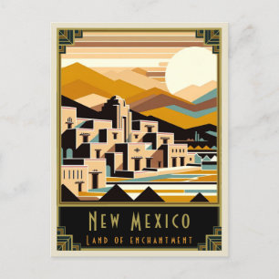 New Mexico Art Deco Postcard
