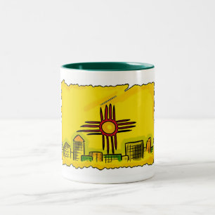 New Mexico artistic state flag coffee mug