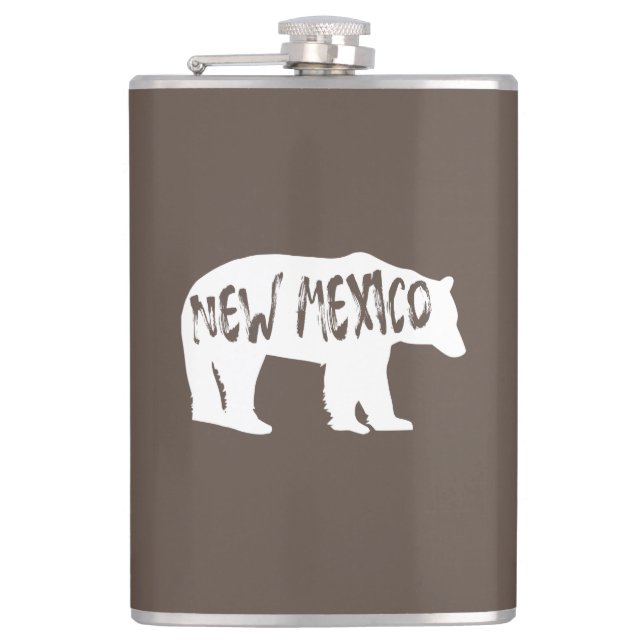 New Mexico Bear Hip Flask (Front)
