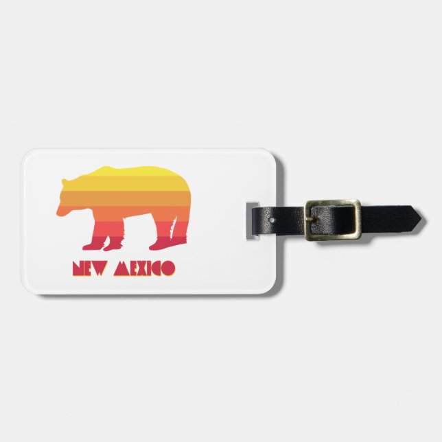 New Mexico Bear Luggage Tag (Front Horizontal)