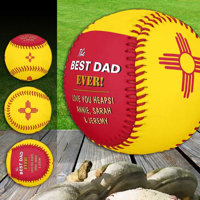 New Mexico Best Dad, patriotic USA, Flag Baseball (Creator Uploaded)