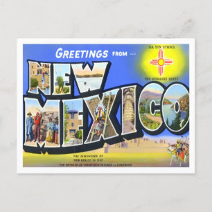 New Mexico Big Letters Postcard
