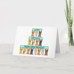 New Mexico Birthday Cats Card