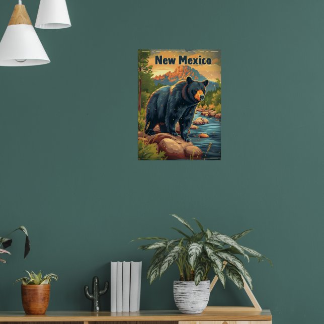 New Mexico Black Bear Poster (Living Room 1)