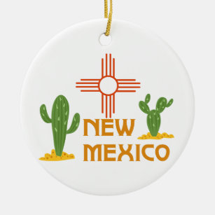 New Mexico Ceramic Ornament