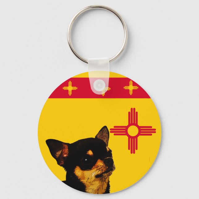 New Mexico Chihuahua Key Ring (Front)