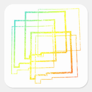 new mexico chill blur square sticker