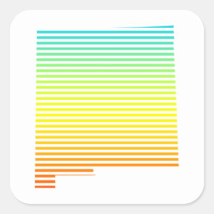 new mexico chill fade square sticker