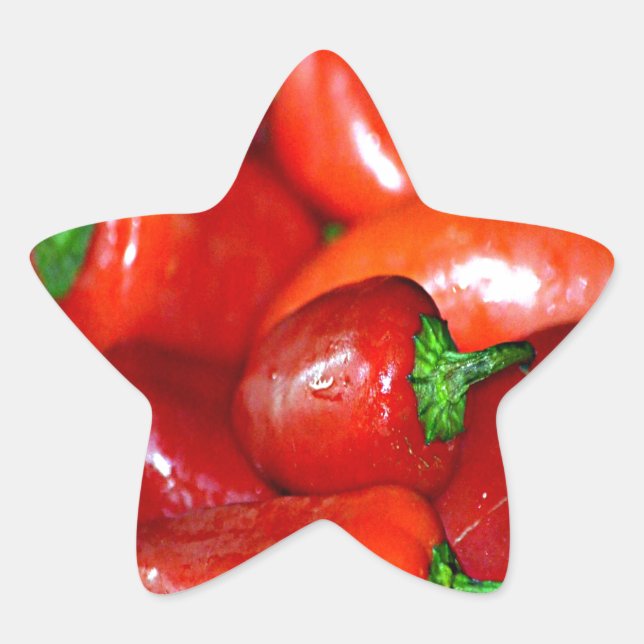 New Mexico Chilli Peppers (Chile) Star Sticker (Front)