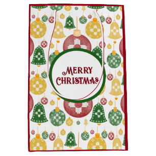 New Mexico Christmas Ornaments Zia Red Green Blue Medium Gift Bag