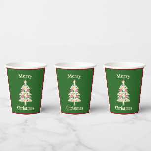 New Mexico Christmas Ornaments Zia Red Green Blue Paper Cups