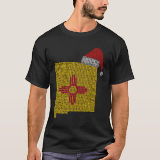 New Mexico Christmas Santa Hat T-Shirt