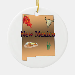 New Mexico Christmas Tree Ornament