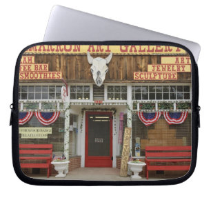 New Mexico, Cimarron. Cimarron art gallery, New Laptop Sleeve