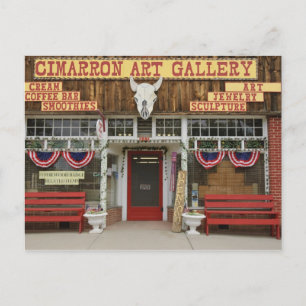 New Mexico, Cimarron. Cimarron art gallery, New Postcard
