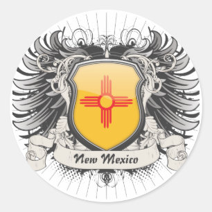 New Mexico Crest Classic Round Sticker